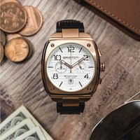 Briston Streamliner Urban Gold steel and Acetate - White 22142.SPRG.T.2.RB