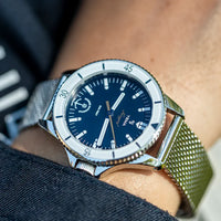 YEMA Navygraf Marine Nationale Femme Quartz S/S 34mm Blue Dial YMHFMN34-GM_2024