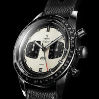 YEMA Rallygraf Meca-Quartz Reverse Panda Quartz S/S 39mm White/Black Dial YMHF1580-BA_2025