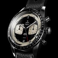 YEMA Rallygraf Meca-Quartz Reverse Panda Quartz 39mm Black/White Dial YMHF1580-AM_2024