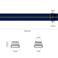 YEMA Blue Nylon Nato Strap YMN39-G-SS