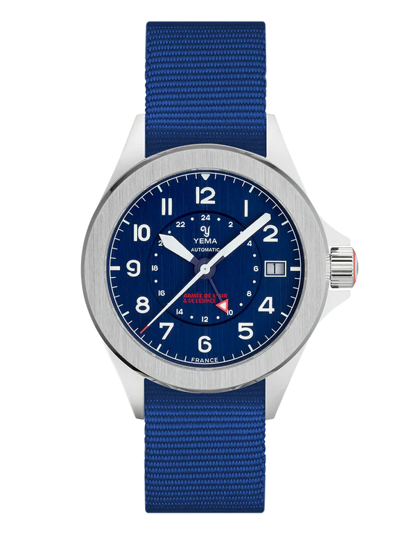 値下げYema Flygraf French Air &Space Force YEMA YEMA FLYGRAF FRENCH AIR & SPACE FORCE GMT STEEL LIMITED