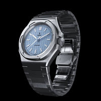 YEMA TRAVELLER II Blue Dial Steel Bracelet YWTR23-GMS (1)