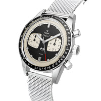 YEMA Rallygraf Meca-Quartz Reverse Panda Quartz 39mm Black/White Dial YMHF1580-AM_2024