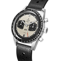 YEMA Rallygraf Meca-Quartz Reverse Panda Quartz S/S 39mm White/Black Dial YMHF1580-BA_2025