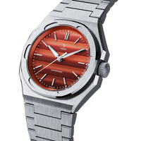 YEMA WRISTMASTER TRAVELLER AUTO S/S 39mm Watch Orange Dial Metal Band YWTR24-RMS_2024