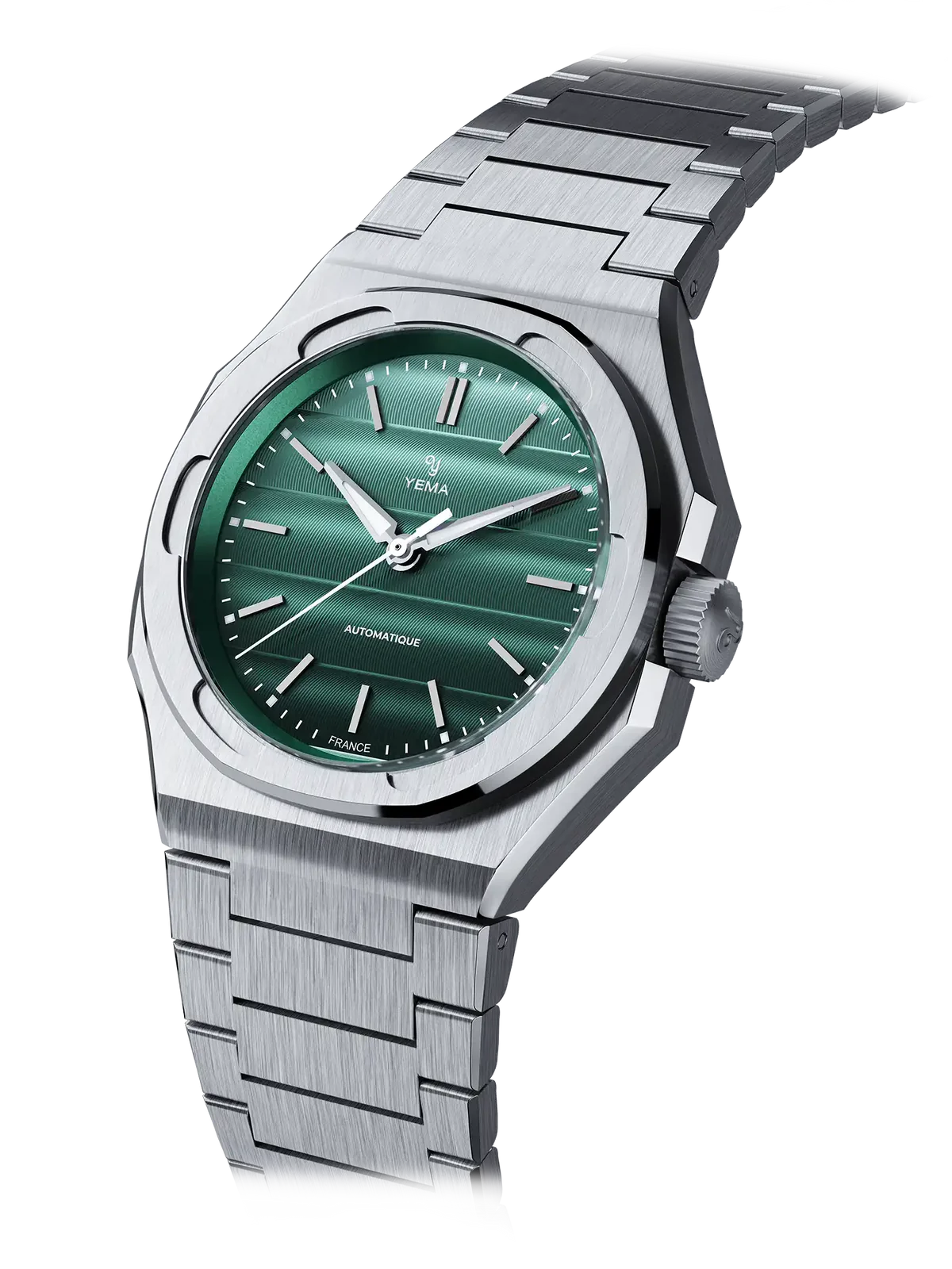YEMA WRISTMASTER TRAVELLER AUTO S/S 39mm Watch Green Dial Metal