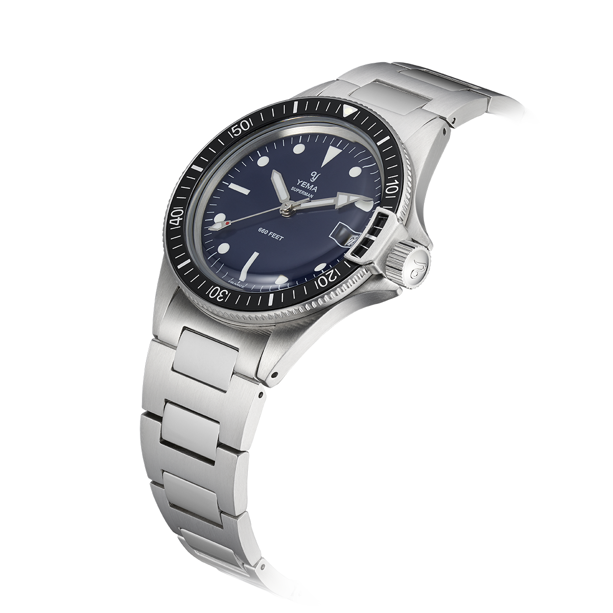 YEMA SUPERMAN HERITAGE Blue Dial, Steel Bracelet YMHF1573-GM