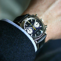 Duckworth Prestex DP Q Chrono42 Blue Dial Leather Strap D550-03
