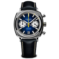 Duckworth Prestex DP Q Chrono42 Blue Dial Leather Strap D550-03