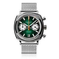 Duckworth Prestex DP Q Chrono42 Green Dial Steel Mesh D550-04