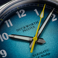 Duckworth Prestex DP Verimatic Blue Fume dial Suede Strap D891-03