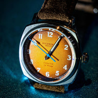 Duckworth Prestex DP Verimatic Orange fume dial Suede Strap D891-05