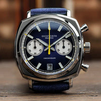 Duckworth Prestex DP Q Chrono42 Blue Dial Steel Mesh D550-03