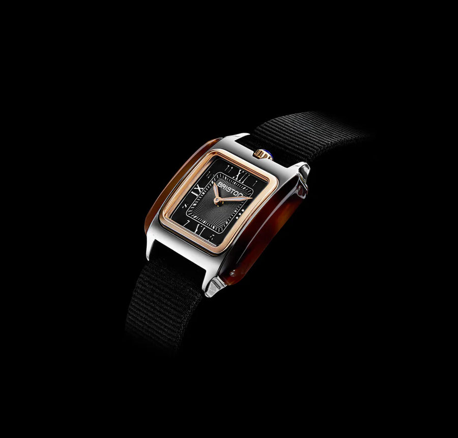 Briston Streamliner Kennedy HM 30mm Black Dial Quartz Watch 252030.PRA.T.1.NB_2025