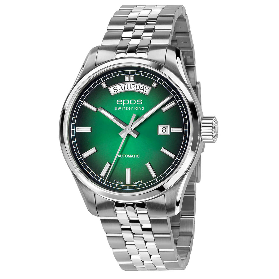 Epos 3501 DD Green Dial Metal Bracelet 3501.142.20.93.30_3966