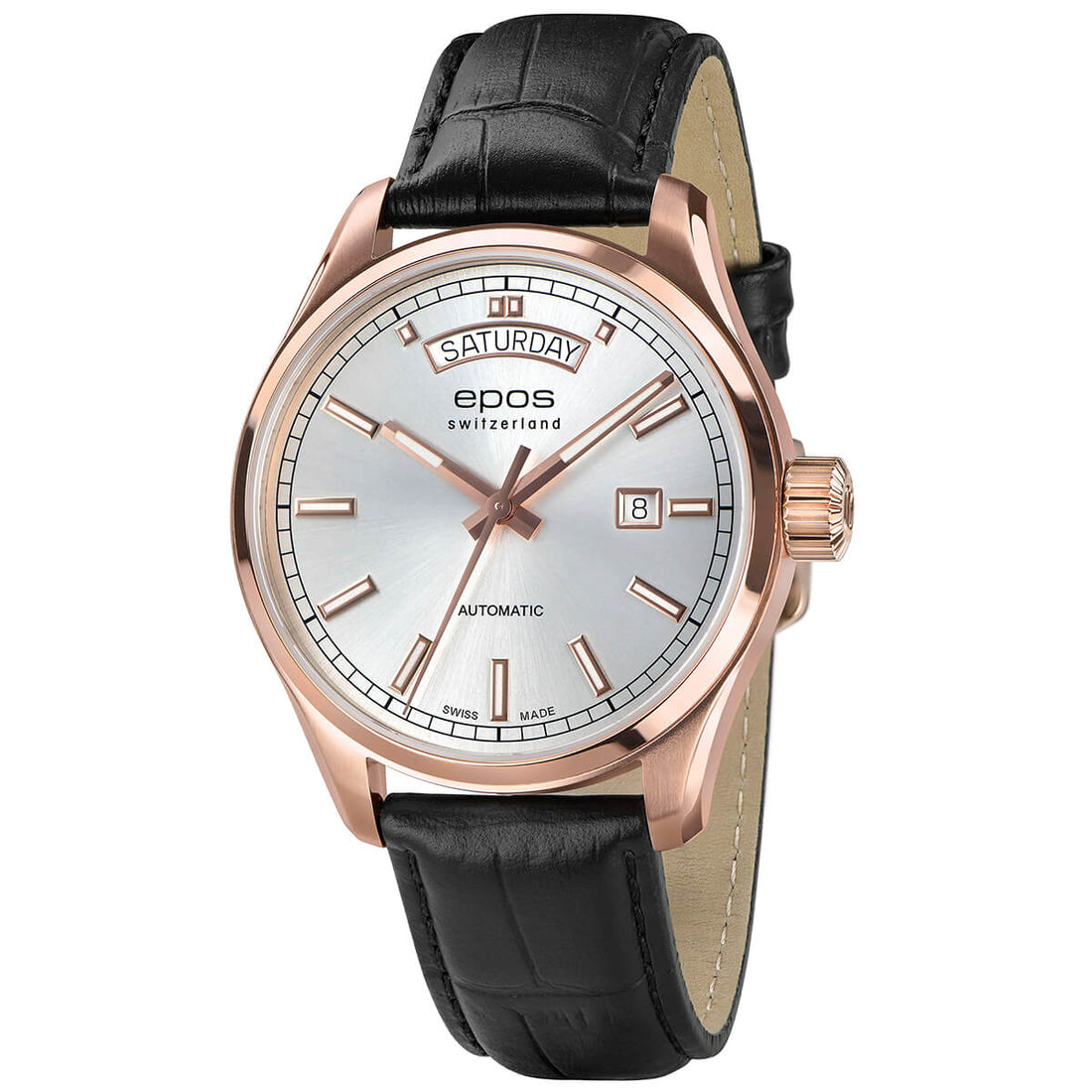 EPOS 3501 DD Silver/Pink S/S Case Silver Dial Leather strap 3501.142.24.98.25_5826_2025