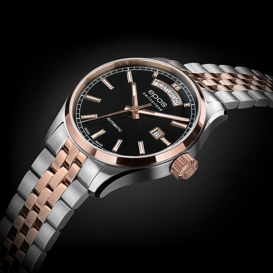 EPOS 3501 S/S & Rose Case Black Dial S/S & Pink Bracelet 3501.142.34.95.44_5828_2025