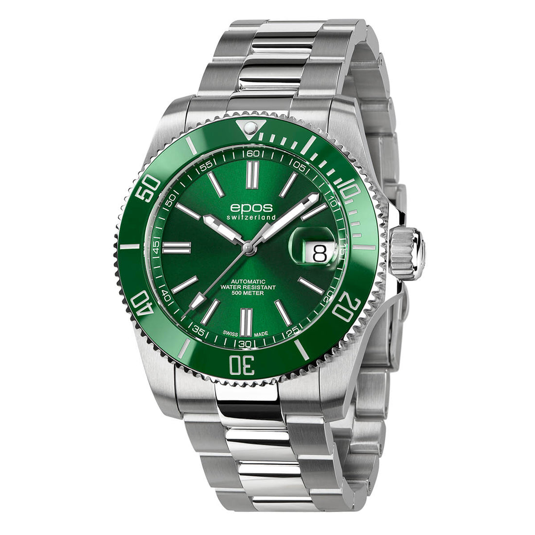 EPOS 3504 S/S & Green Case Green Dial S/S Bracelet 3504.131.93.13.30_02656_2025