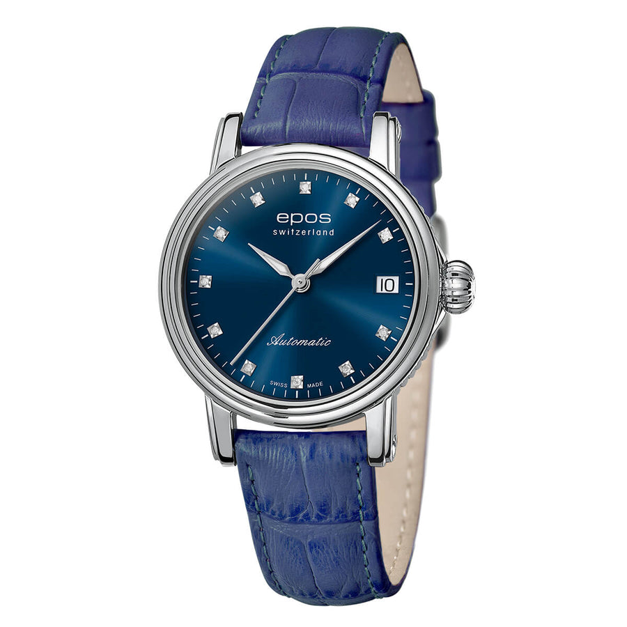 Epos 4390 Diamond Blue Dial Leather Strap 4390.152.20.86.16_6253