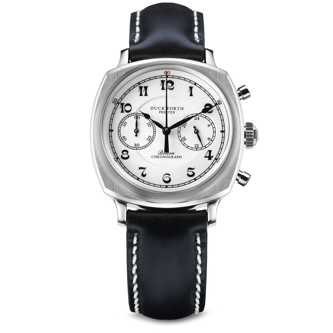 Duckworth Prestex DP Bolton Q Chrono Quartz Black Leather Strap D531-02A_067/500
