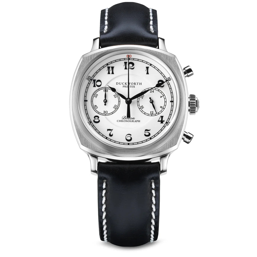 Duckworth Prestex DP Bolton Q Chrono Quartz Black Leather Strap D531-02A_067/500