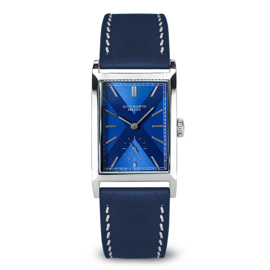 Duckworth Prestex blue dial Scottish Watches Parker quartz Blue Leather Strap_D803-23_043/100