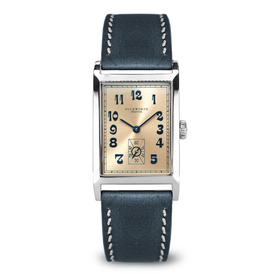 Duckworth Prestex Parker Quartz Pink Dial Blue Leather Strap_D803-07D_055/500