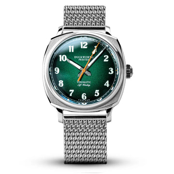 Duckworth Prestex green Verimatic on bct Auto Steel Mesh Bracelet D891-04ST_035/500