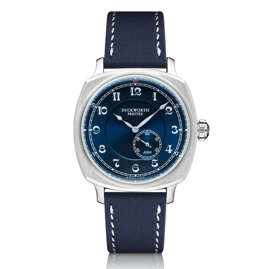 Duckworth Prestex blue dial Bolton Coronation Auto Blue Leather Strap D944-03D_042/365