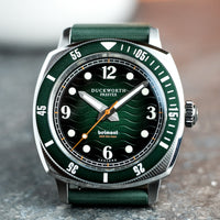 Duckworth Prestex DP BELMONT Dive Watch Green Dial Rubber Strap D328-04