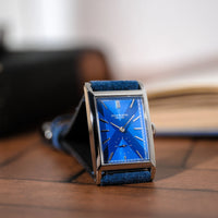 Duckworth Prestex blue dial Scottish Watches Parker quartz Blue Leather Strap_D803-23_043/100