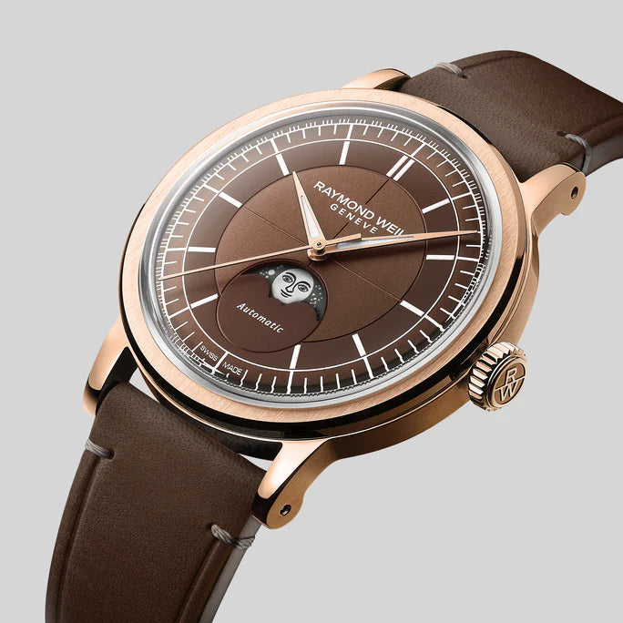 Raymond Weil millesime moonphase 39mm brown dial 2945-PC5-70001_H213357