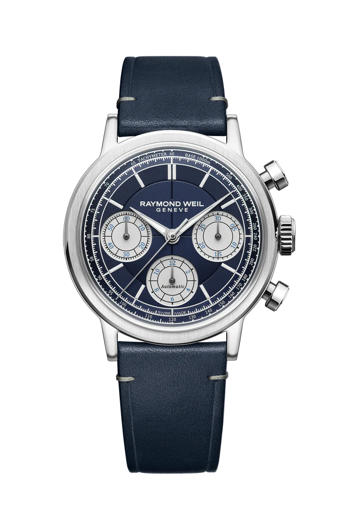 Raymond Weil millesime Tri-Compax Chronograph 39mm blue dial 7765-STC-50651_H203868