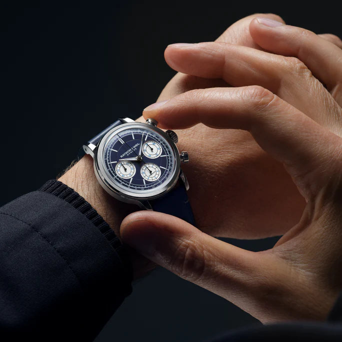 Raymond Weil millesime Tri-Compax Chronograph 39mm blue dial 7765-STC-50651_H203868