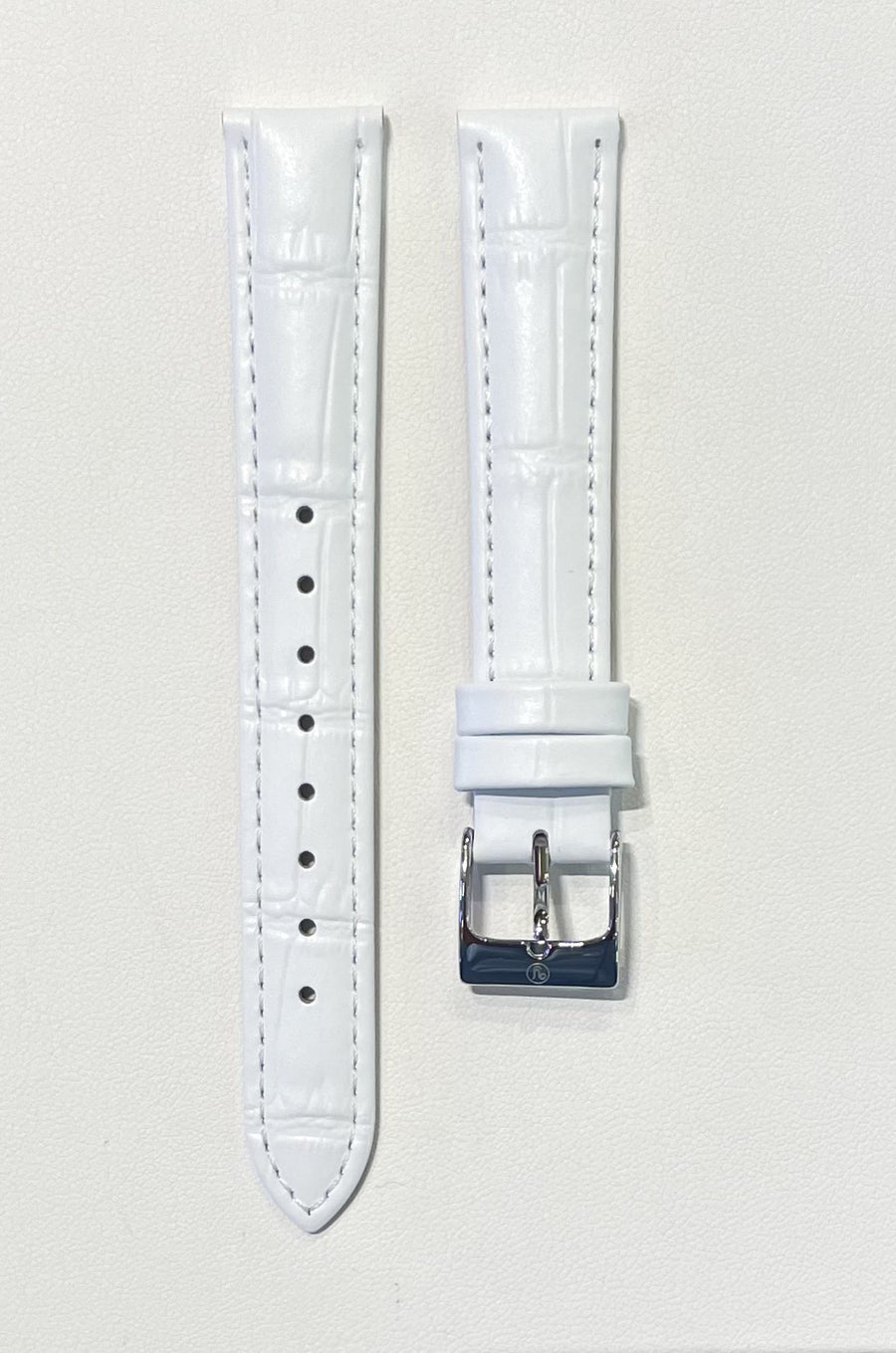 YEMA White Leather Strap SYMHF1578AA-B-SS