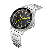 YEMA NAVYGRAF HERITAGE Black Dial Steel Bracelet YNAV2019-AMS