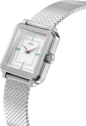 YEMA Radiance Quartz S/S 30mm White Dial YMHF1586-BM_2025