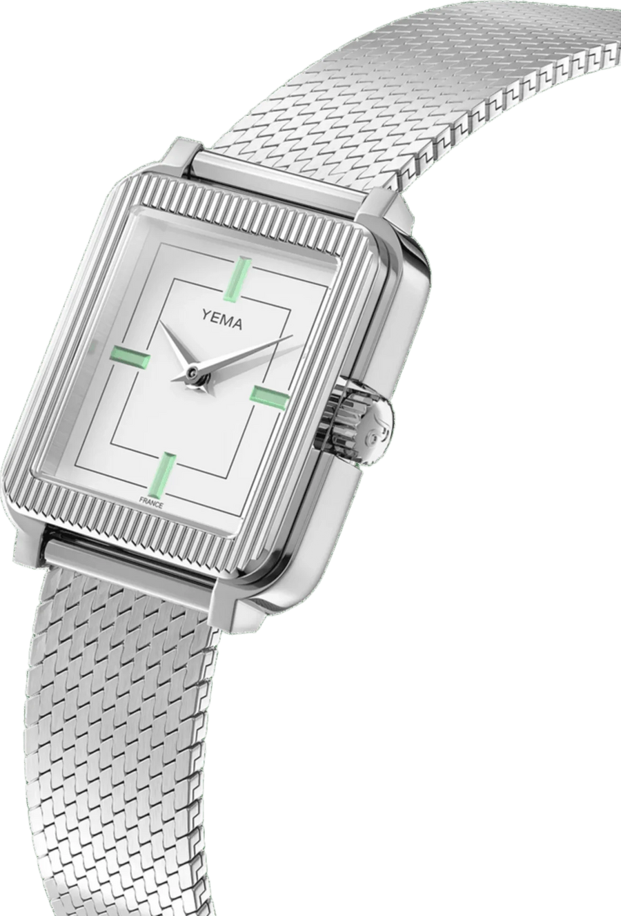 YEMA Radiance Quartz S/S 30mm White Dial YMHF1586-BM_2025