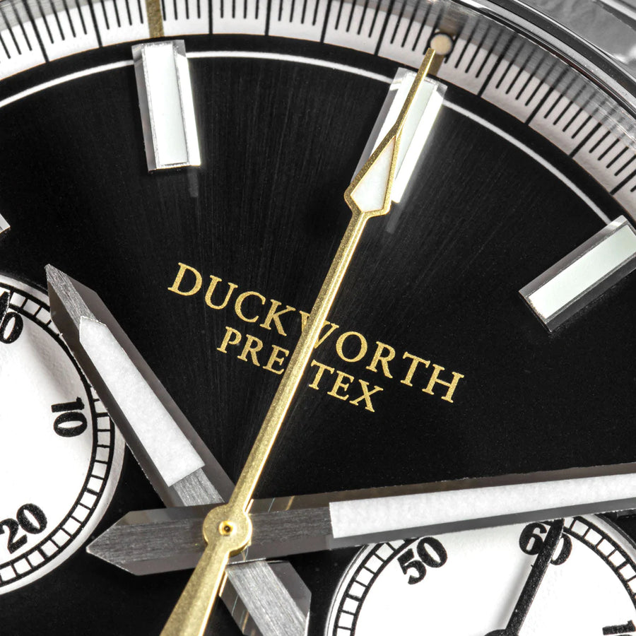 Duckworth Prestex DP Q Chrono42 Black Dial Steel Mesh D550-01
