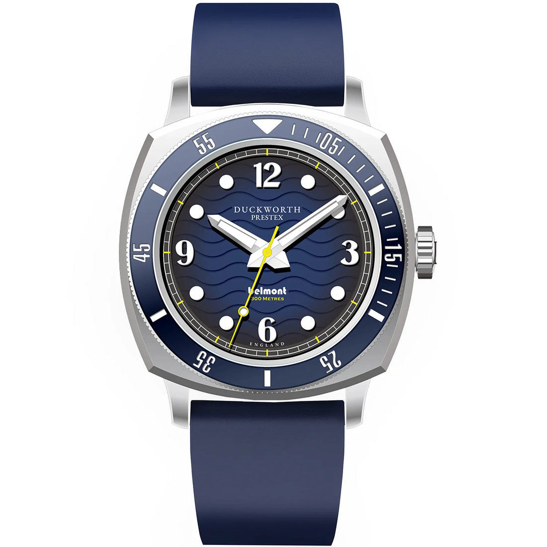 Duckworth Prestex DP BELMONT Dive Watch Blue Dial Rubber Strap D328-03