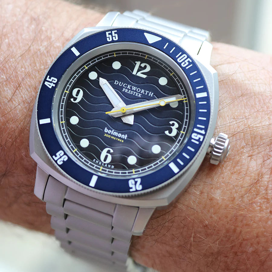 Duckworth Prestex DP BELMONT Dive Watch Blue Dial Steel Bracelet D328-03