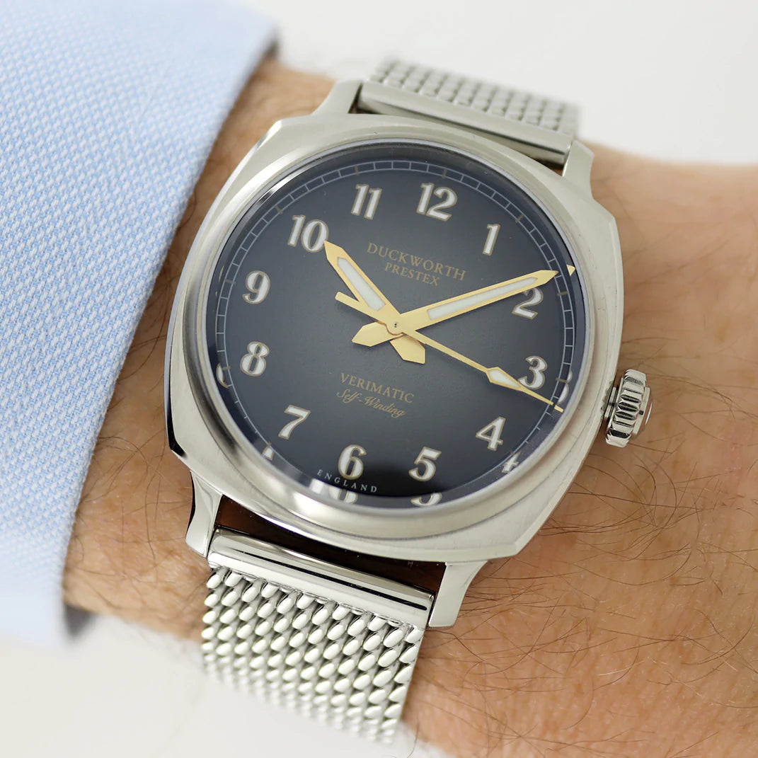 Duckworth Prestex DP Verimatic Black Fume Dial Steel Mesh D891-01