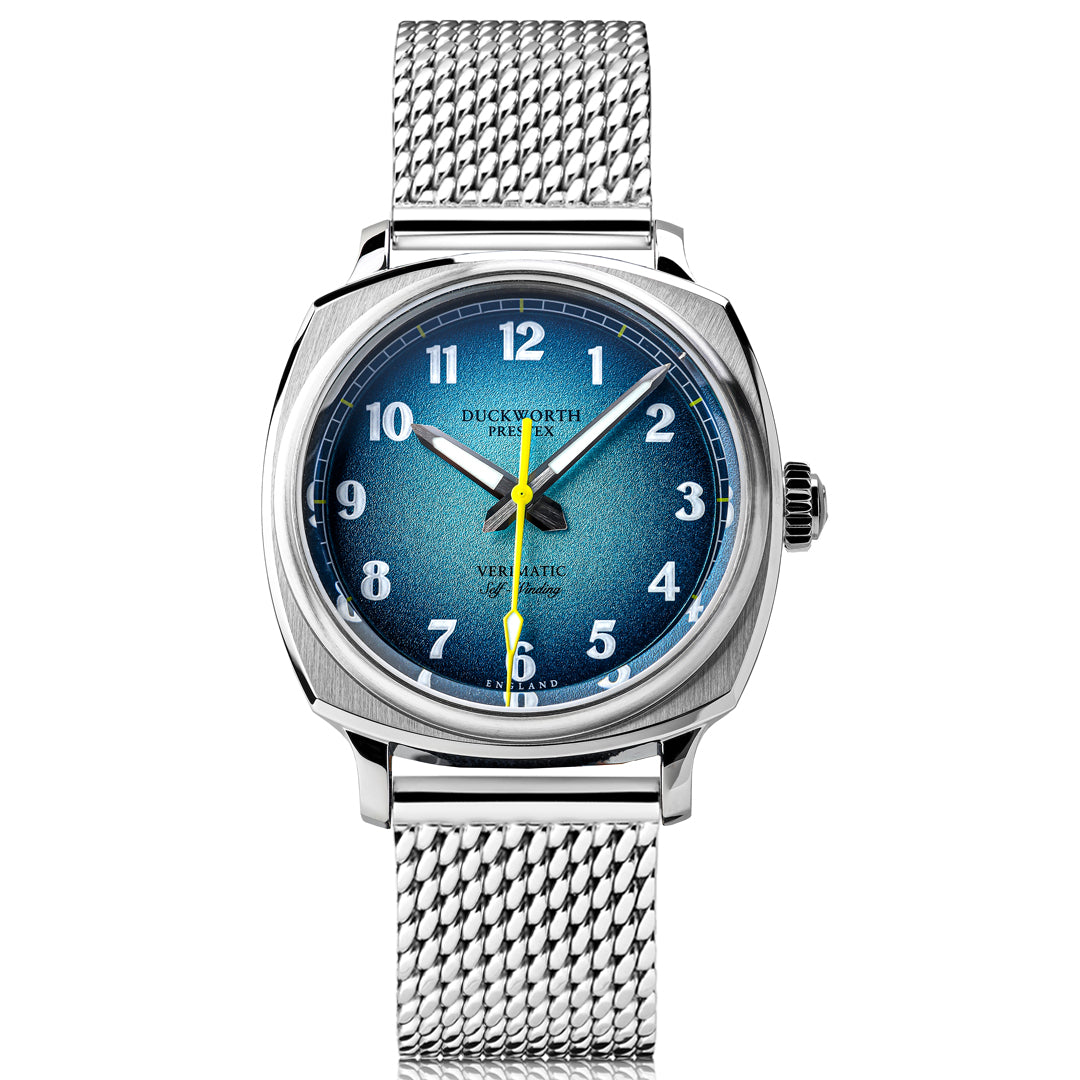 Duckworth Prestex DP Verimatic Blue Fume Dial Steel Mesh D891-03