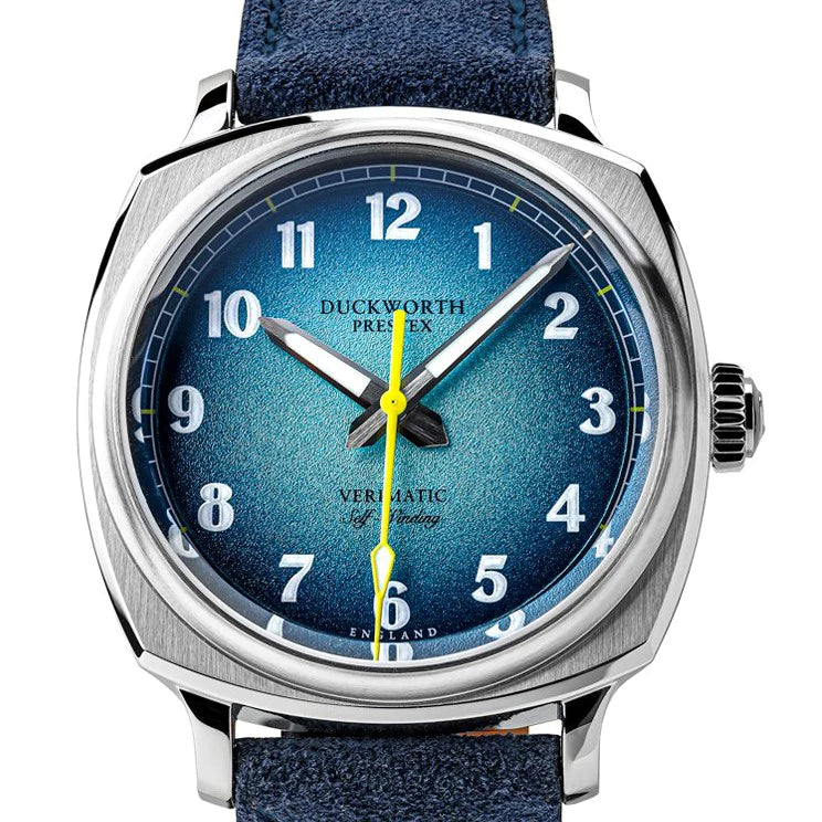 Duckworth Prestex DP Verimatic Blue Fume dial Suede Strap D891-03