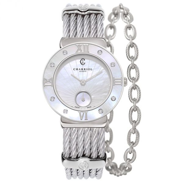 Charriol ST-TROPEZ Watch 30mm White MOP Dial STN30SWD.530.306