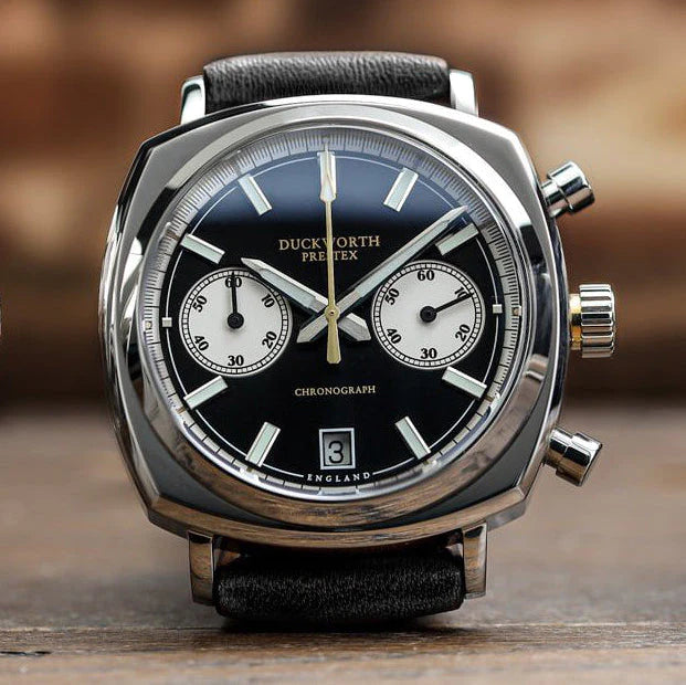 Duckworth Prestex DP Q Chrono42 Black Dial Steel Mesh D550-01