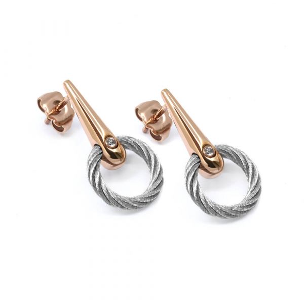 Charriol Infinity Zen Earrings 03-102-1232-1